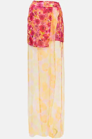 DRIES VAN NOTEN Silene silk maxi skirt