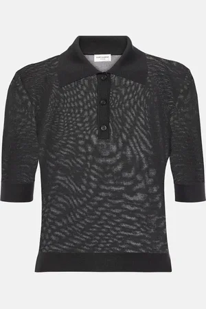 Saint Laurent Cashmere, wool and silk polo shirt