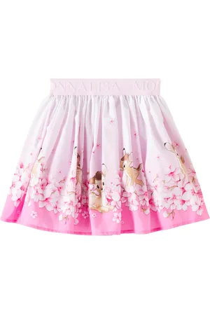 MONNALISA X DisneyÂ® printed cotton poplin skirt