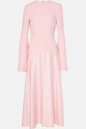 Solace Gaia crÃªpe and satin midi dress