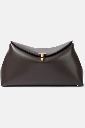 Totême T-Lock Small leather clutch