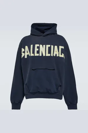Balenciaga Tape logo cotton jersey hoodie