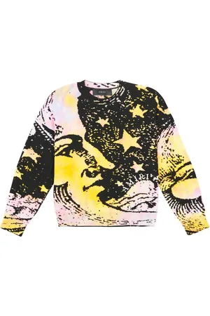 AMIRI Intarsia-knit cotton and cashmere sweater