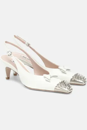 Miu Miu Slingback studded leather pumps