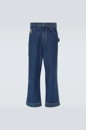 BODE Knolly Brook embroidered wide-leg jeans