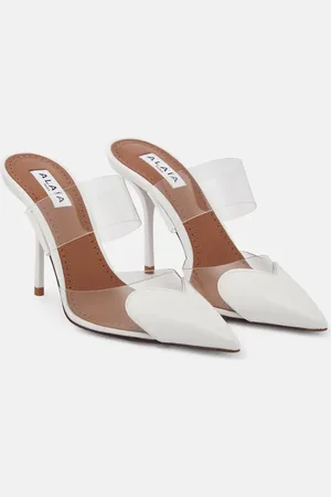 Alaïa CÅur patent leather and PU mules
