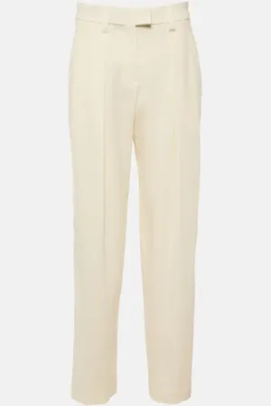 Brunello Cucinelli High-rise gabardine wide-leg pants