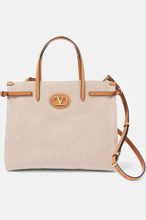 VALENTINO GARAVANI VLogo Mini leather-trimmed shoulder bag