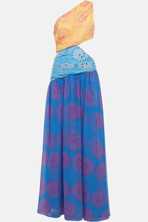 Staud Ashlyn one-shoulder chiffon maxi dress