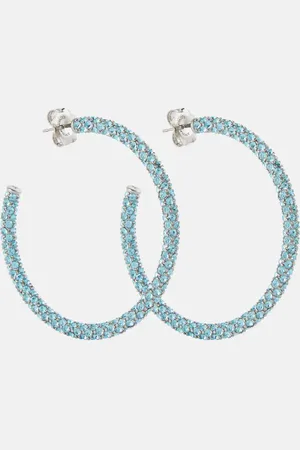 Amina Muaddi Cameron crystal-embellished earrings