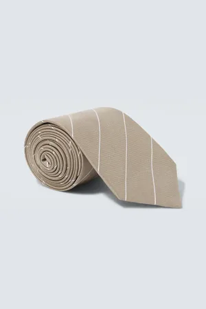 Saint Laurent Striped silk grosgrain tie