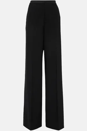 Balenciaga Logo mid-rise wide-leg wool pants
