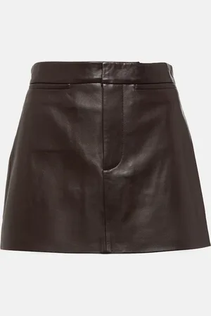 Frame Leather miniskirt