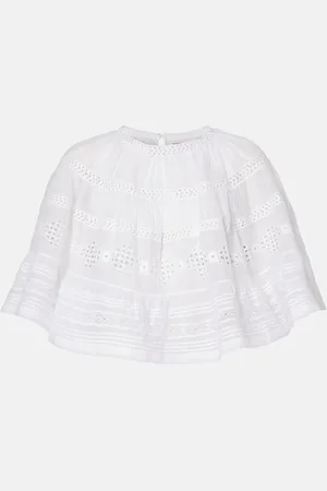 Marant Etoile Dilama lace-trimmed cotton voile top