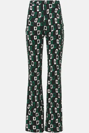 Diane von Furstenberg Brooklyn printed jersey flared pants