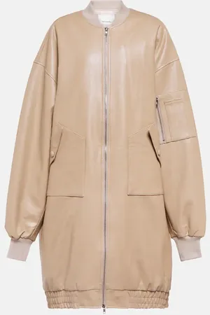 The Frankie Shop Oversized faux leather bomber jacket