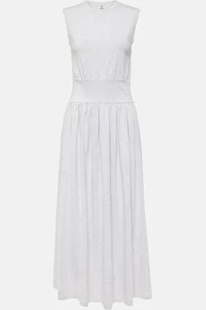 Totême Gathered cotton jersey maxi dress
