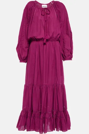 Marant Etoile Latifa cotton and linen-blend midi dress