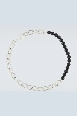 Jil Sander Beaded sterling necklace