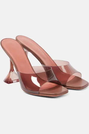 Amina Muaddi Lupita Glass 95 PVC mules