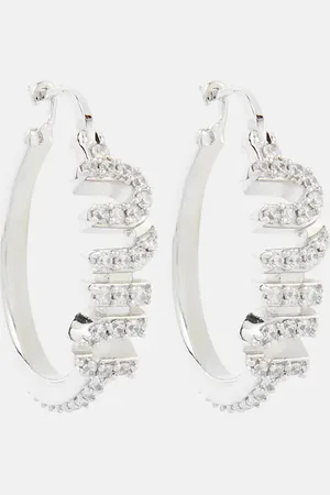 Miu Miu Logo crystal-embellished earrings