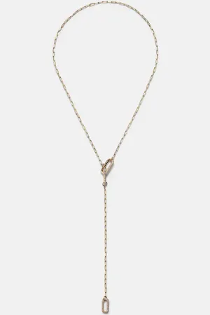 Shay Cable Link 18kt chain necklace with diamonds