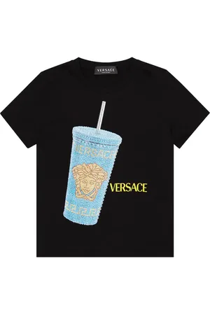 VERSACE Printed cotton jersey T-shirt