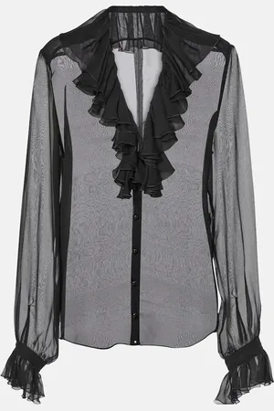 Dolce & Gabbana Ruffled silk chiffon blouse