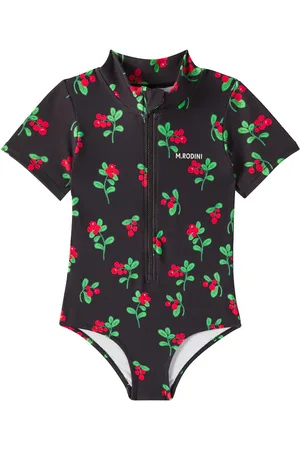 Mini Rodini Printed zip-up swimsuit