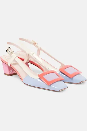 Roger Vivier Belle Vivier patent leather slingback pumps