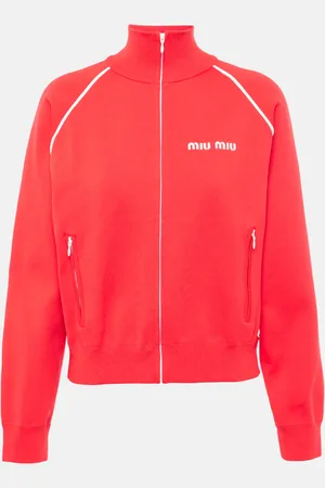 Miu Miu Logo fleece track jacket
