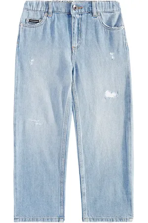 Dolce & Gabbana Logo distressed straight jeans