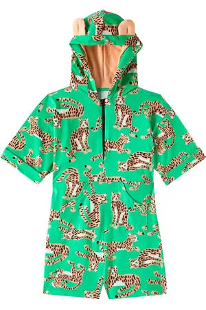 FÁBULA Macaquinho malha onca cotton playsuit