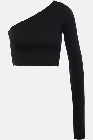 Rick Owens One-shoulder cotton crop top