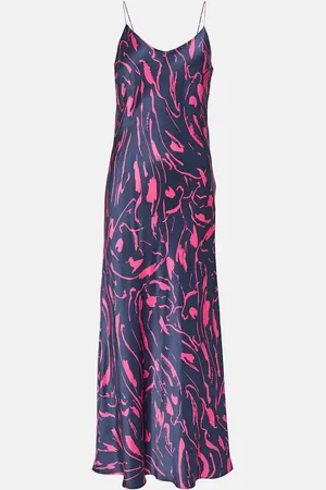 ASCENO Lyon printed silk maxi dress