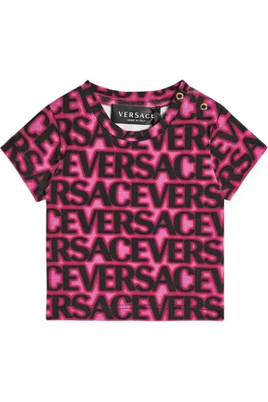 VERSACE Baby logo printed cotton-blend T-shirt