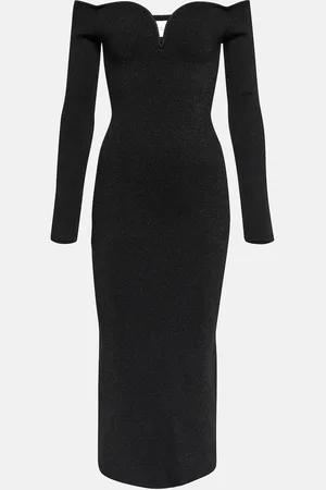 GALVAN Grace off-shoulder midi dress