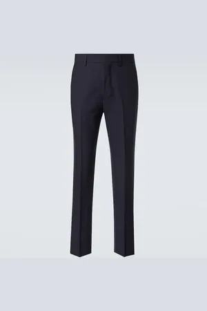 Ami Pleated virgin wool straight pants