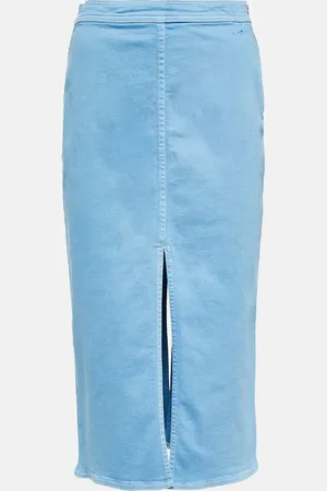 Marni High-rise denim midi skirt