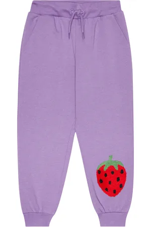 Mini Rodini Embroidered cotton jersey sweatpants