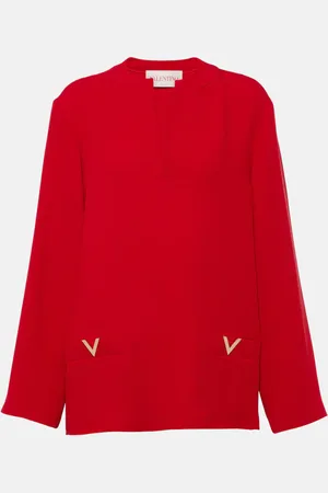VALENTINO VGold Cady Couture silk top