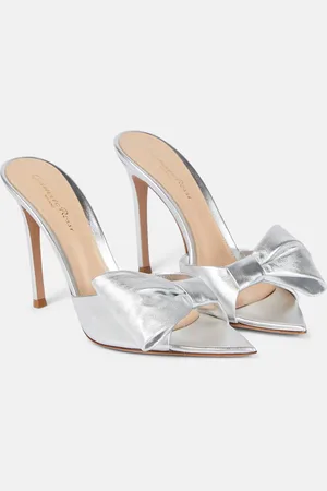 Gianvito Rossi Metallic leather mules