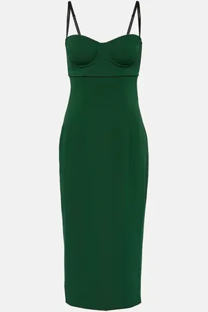 Dolce & Gabbana Bustier silk-blend charmeuse midi dress