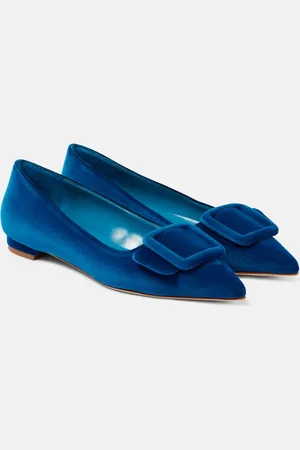 Manolo Blahnik Maysale velvet ballet flats