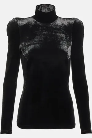 Balenciaga Velvet turtleneck top
