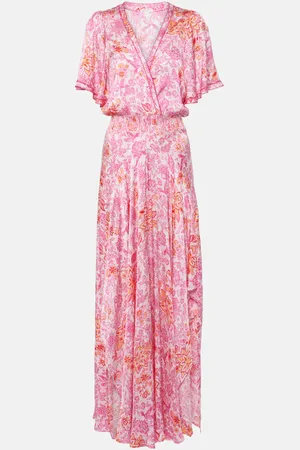 POUPETTE ST BARTH Mabelle floral satin maxi dress