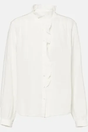 Velvet Trisha ruffled cotton gauze blouse