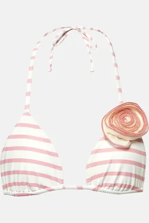 SAME Rose floral-appliquÃ© bikini top