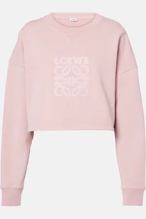 Loewe Anagram cropped cotton jersey sweatshirt
