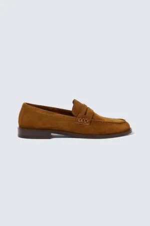 Manolo Blahnik Perry suede penny loafers